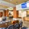 lobby with seating and a counter