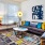 a living room with a couch and a table